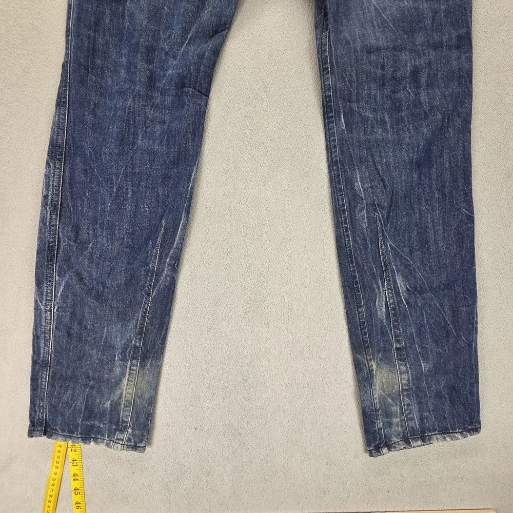Diesel Jeans Mens 30x32 Blue Darron Regular Slim Tapered Button Fly 008B9